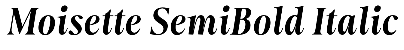 Moisette SemiBold Italic